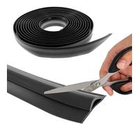Carpet Trim Strip, Self-Adhesive Carpet Trim Strip, Adhesive TPE Laminate Floor Door Strip, Edge Trimming Decor, Door Floor Transition Threshold Edgings Trim, Flooring Edge Strip (Black-1M)