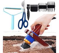 Carpet Trimmer W/ 2 Pieces Limit Comb (3 Mm ~ 12 Mm), Carpet Care Scissor Set for Tufts, Including Electric Trimmer W/Shearing Guide, Duckbill Shears, Hair Remover,A