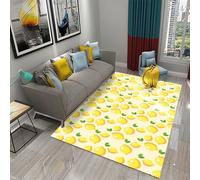 Carpets For Teen Boy Gril Kids 3D Fresh Fruit Lemon Print Bed Rugs Bedroom Living Room Decorations Floor Indoor Area Rugs Non-Slip Pads - Polyester Material - Easy Clean 120 X 160 Cm -9507438455684