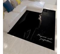 Carpets In A Modern Style 240x300cm - Lion Silhouette View Upstairs Pattern Machine Washable Slipproof, Thin Foldable Carpet With A Low Flor For The Entrance Area,240x300cm