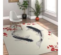 Carpets In A Modern Style 240x300cm - Lion Silhouette View Upstairs Pattern Machine Washable Slipproof, Thin Foldable Carpet With A Low Flor For The Entrance Area,120x180cm