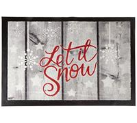 Carpido Lisa - Let It Snow Door mat, Synthetic, Multicoloured, 40 x 60 x 0.6 cm
