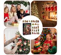Carpincho Christmas Advent - 24 Days Countdown Calendar | Cute 3D Christmas Decoration Set Holiday Collection for Front Door Office Wreath Repis