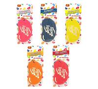CarPlan 5 x Assorted Jelly Belly 2D Car Air Freshener Set - Cherry, Blueberry, Tangerine, Lemon, Tutti Fruity