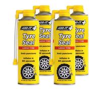 CarPlan Add It Large Tyre Seal Emergency Puncture Repair Inflator 4X 500Ml Quick Fix