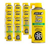 CarPlan Add It Medium Tyre Seal Emergency Puncture Repair Inflator 12X 400Ml Quick Fix