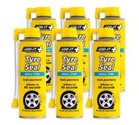 CarPlan Add It Small Tyre Seal Emergency Puncture Repair Inflator 6X 300Ml Quick Fix