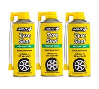 CarPlan Add It Tyre Seal Emergency Puncture Repair Inflator Medium 3X 400Ml Quick Fix