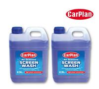 Carplan All Season Concentrated Screenwash 2.5L X2 Car Washer Fluid 5 Litres 5L