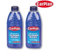 Carplan All Seasons Concentrated Screenwash 1L X2 Windshield Washer Fluid 2L
