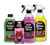 CarPlan Demon 4 Piece Car Care Gift Pack with Snow Foam Shampoo & Wheel Cleaner