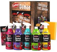 CarPlan Demon 7pc Car Care Gift Pack - Includes Demon Shine, Wheels, Foam, Tyres & More