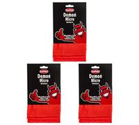 Carplan Demon Asrtd Cloths 3 Pack Microfibre Glass Polishing Cloth Car Care X3
