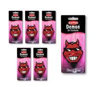 Carplan Demon Dac001 Single Carded Air Freshener Cherry X6 Fragrance Scent Car
