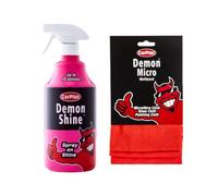 CarPlan Demon Shine 1L & CarPlan Demon Assorted Cloths 3Pk