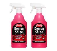 Carplan Demon Shine Spray On Shine Car Wax Polish Spray & Wipe 1L 1 Litre X2