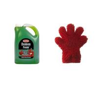 CarPlan Demon Snow Foam Shampoo, Refill, 5 Litre (Pack of 1) + CarPlan Demon 2 in 1 Noodle Wash Mitt - Super Absorbent Microfibre Wash Mitt