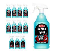 Carplan Demon Tyres Instant Shine Cleaner Polisher Wet Look Tyres 1 Litre X12