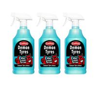 Carplan Demon Tyres Instant Shine Cleaner Polisher Wet Look Tyres 1 Litre X3