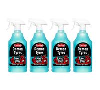 Carplan Demon Tyres Instant Shine Cleaner Polisher Wet Look Tyres 1 Litre X4