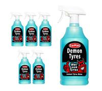 Carplan Demon Tyres Instant Shine Cleaner Polisher Wet Look Tyres 1 Litre X6