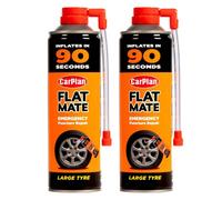 Carplan Flat Mate Large Tyre Inflator Emergency Puncture Repair Seal 2X 500Ml