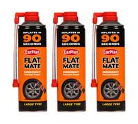 Carplan Flat Mate Large Tyre Inflator Emergency Puncture Repair Seal 3X 500Ml