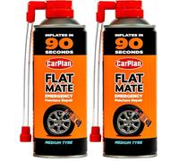 CarPlan Flat Mate - Medium Tyre 400 ml - Emergency Puncture Repair Tyre Inflator (Pack of 2)