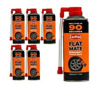 Carplan Flat Mate Tyre Inflator Emergency Puncture Repair 400Ml X6 Treatment