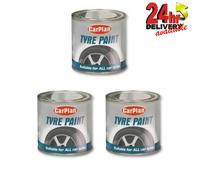 Pack of 3 Tetrosyl Carplan 250ML Tyre Wall Paint Black Specially formulated to provide a decorative black finish on your vehicles tyre side walls, mud flaps and other rubber components.