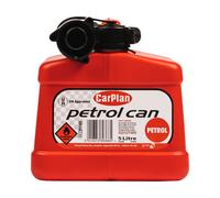 CarPlan TPF005 Tetracan Leaded Petrol Can 5L with Cap Oil Spirit Fuel Jerry Transport and Storage Ideal For Cars Vans 4x4's Caravan Motorhomes Motor Garage Car Includes Spout 5 Litre Red