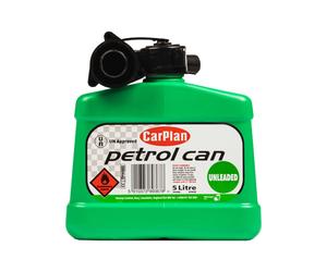 CarPlan Tetracan Unleaded Petrol Fuel Can Green 5L 5L Green