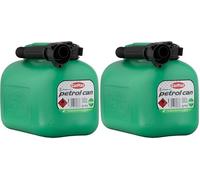 CarPlan TPH005 5L Fuel Can, Unleaded Petrol (Green) (Pack of 2)