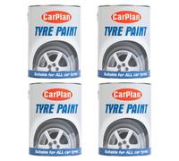 Carplan Tyre Paint Brush On 5L Suitable For Tyres Mud Flaps Car Mats X4