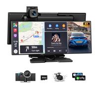 Carplay 11.5" Wireless Screen Extra Large HD Screen for Carplay and Android Auto Stereo with 4K Dash Cam 1080P Backup Camera, GPS Navigation, Bluetooth/Mirror Link