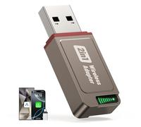 CarPlay 2 in 1 Wireless Adapter, Support Apple CarPlay and Android Auto, Mini Bluetooth USB A and USB C Dongle Convert Wired to Wireless Compatible with iPhone and Android