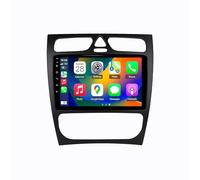 Carplay Android Auto Screen Portable Car Stereo for Mercedes Benz C 2000-2005 Portable Ips Touch Screen Rear Camera, Bluetooth/Voice Control/Mirror, 4 Core 4G+64G