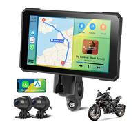Carplay Motorcycle Display 5 Inch HD Touch Screen Wireless CarPlay & Android Car IP67 Waterproof Supports DVR Recording and Reversing Camera for Motorcycles
