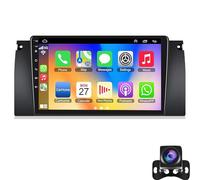 Carplay Radio Android 14 Radio For X5 2000-2006 5 Series E39 1999-2004 With 9 Inch Touch Screen High Definition GPS Navigation Bluetooth USB Player With FM Steering Wheel Control Rea(Size:4G+32G 2K)