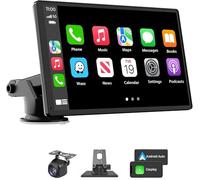 Carplay Screen for Car, 7'' Wireless CarPlay & Android Auto- Upgrade Portable Touchscreen with Bluetooth, Mirror Link, Voice Control, Hands-Free Calling Car Play Screen Stereo for All Vehicles