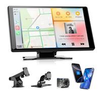 Carplay Screen for Car, Apple CarPlay Android Auto Screen, 7" HD Portable Car Stereo with Reverse Camera, Car Audio Receivers for All Vehicles with Mirror Link, GPS Navigation