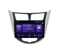 Carplay Screen for Hyundai Solaris Verna 2010-2016 Mirror Link, Voice Assistant, Live Navigation, Touchscreen, Bluetooth Voice Control Car Audio Receivers, 4 Core 2G+32G