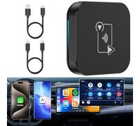 CarPlay Wireless Adapter, 2024 Upgraded 2-in-1 Wireless CarPlay and Android Auto Adapter Convert Wired to Wireless, Easy Setup Plug&Play CarPlay Android Auto Wireless Adapter UK with A-C and C-C Cable