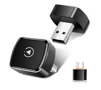 CarPlay Wireless Adapter for iPhone, Upgrade from Factory Wired to Wireless CarPlay, Compatible with Cars from 2016 & iOS 10+, USB/Type-C, Plug & Play, Stable & Delay Free Connection