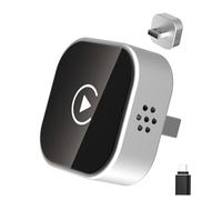 CarPlay Wireless Adapter, Plug-and-Play, Supports CarPlay+Android Auto, Mini and Stable Wireless CarPlay Adapter, Compatible with Apple iOS 10+ and Wired CarPlay Vehicles Manufactured After 2016.
