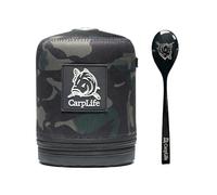 CarpLife Eclipse Camo C500 Gas Canister Cover & Black Etched Tea Spoon
