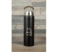 CarpLife Thermal Milk Flask - 600ml Capacity - Double Walled Stainless Steel Thermal Fishing Flask with Paracord Handle - Portable Coffee Tea Insulated Milk Bottle for Hot & Cold Drinks - Camo Handle