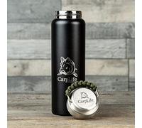 Thermal Flask - CarpLife Thermal Milk Flask - 600ml Capacity - Double Walled Stainless Steel Thermal Flask - Hand Finished Paracord Handle - Great Fishing Gift