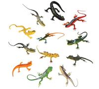 CarPlusStudio Lizard Toys - 12PCS Realistic Reptile Figurines, Mini Plastic Animal Toy Set for Kids, Educational Jungle Bug Models, Lizard Figures for Party Favors, Halloween Pranks & Birthday Gifts