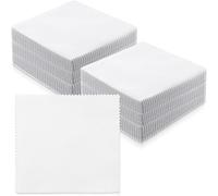 CarpNettore 100 Pieces White Squares Quilting Patches Textile Squares Cotton Material with Pre Cut Uniform Shape Suitable for Sewing Quilting Projects Scrap